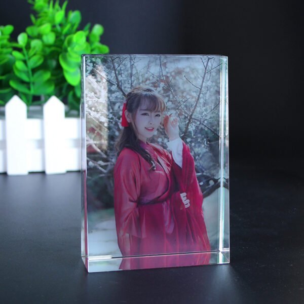 3D Colour Printing Character Image Rectangle Crystal Block