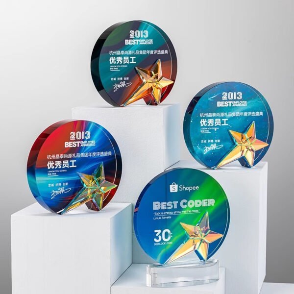 3D Colour Printing Enterprise Company Crystal Award for Outstanding Employee